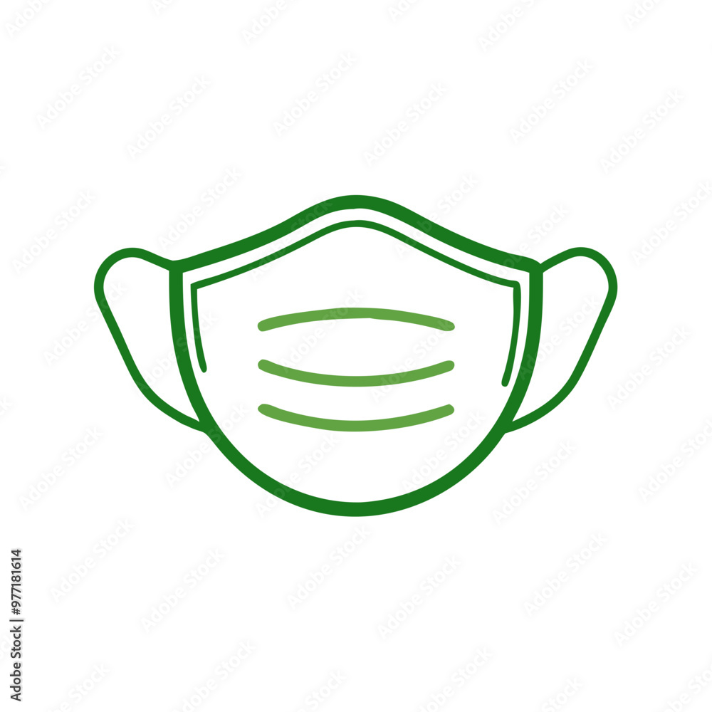 Face mask icon, medical protection and healthcare hygiene concept Face mask icon, medical protection and healthcare hygiene concept
