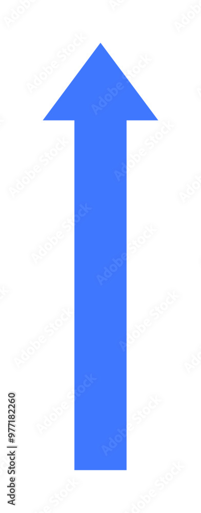 A bright blue arrow pointing upwards on a white background. Ideal for business, growth, positive change, navigation, and progress themes. A bright blue arrow pointing upwards on a white background. Ideal for business, growth, positive change, navigation, and progress themes.
