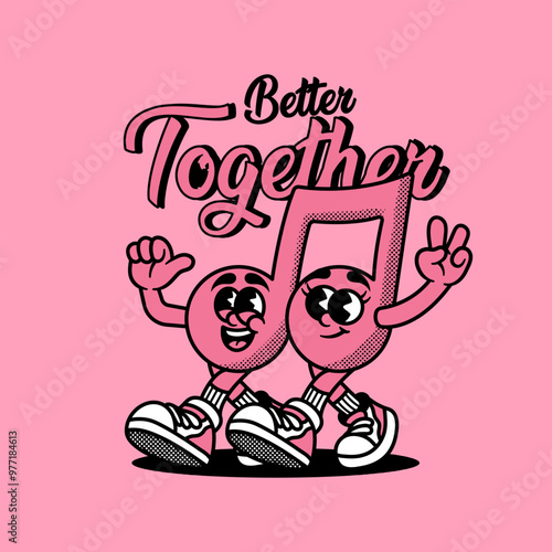 Cartoon character vector vintage retro