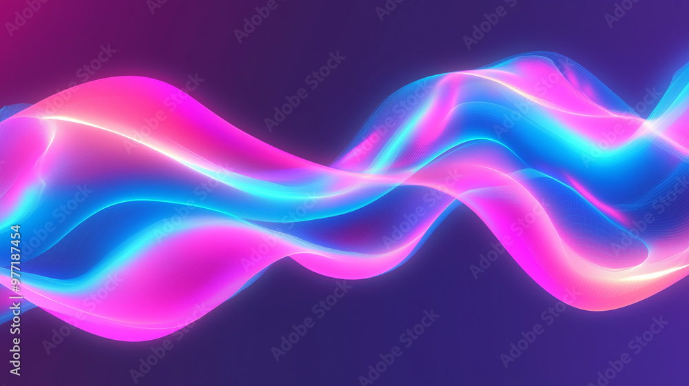 abstract background with dynamic waves, 3d illustration, neon colors abstract background with dynamic waves, 3d illustration, neon colors
