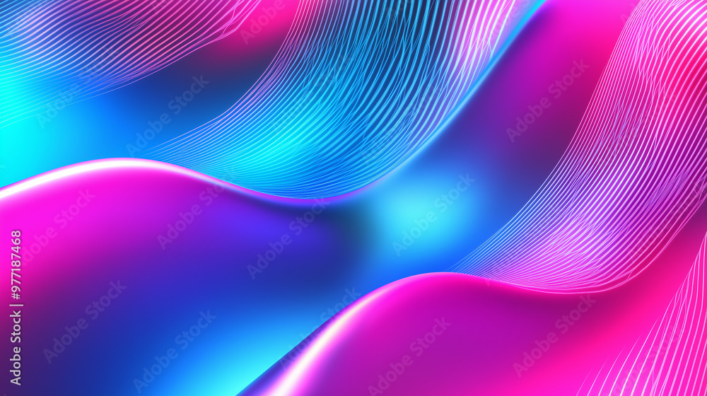 Obraz premium Abstract wavy background. 3d rendering, 3d illustration.