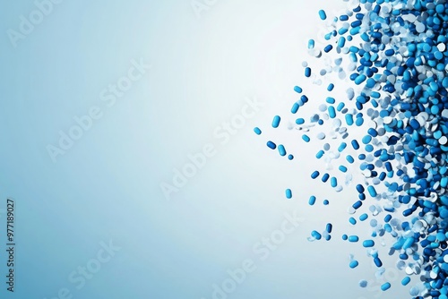 Abstract Blue and White Pills Background