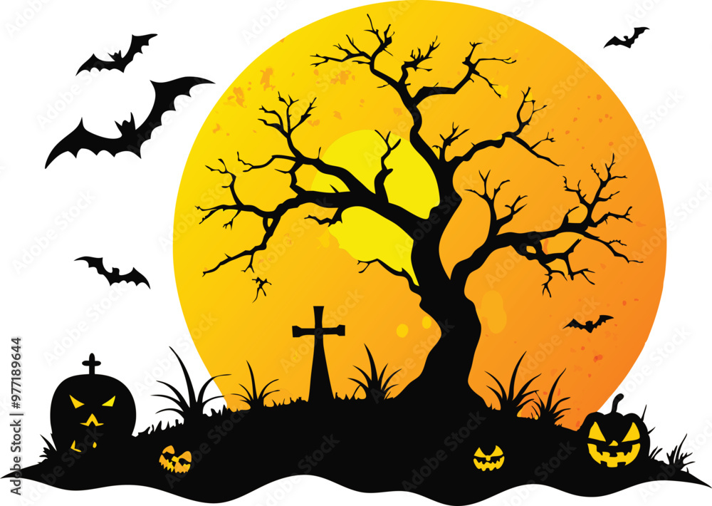 Hand-drawn Halloween elements Hand-drawn Halloween elements