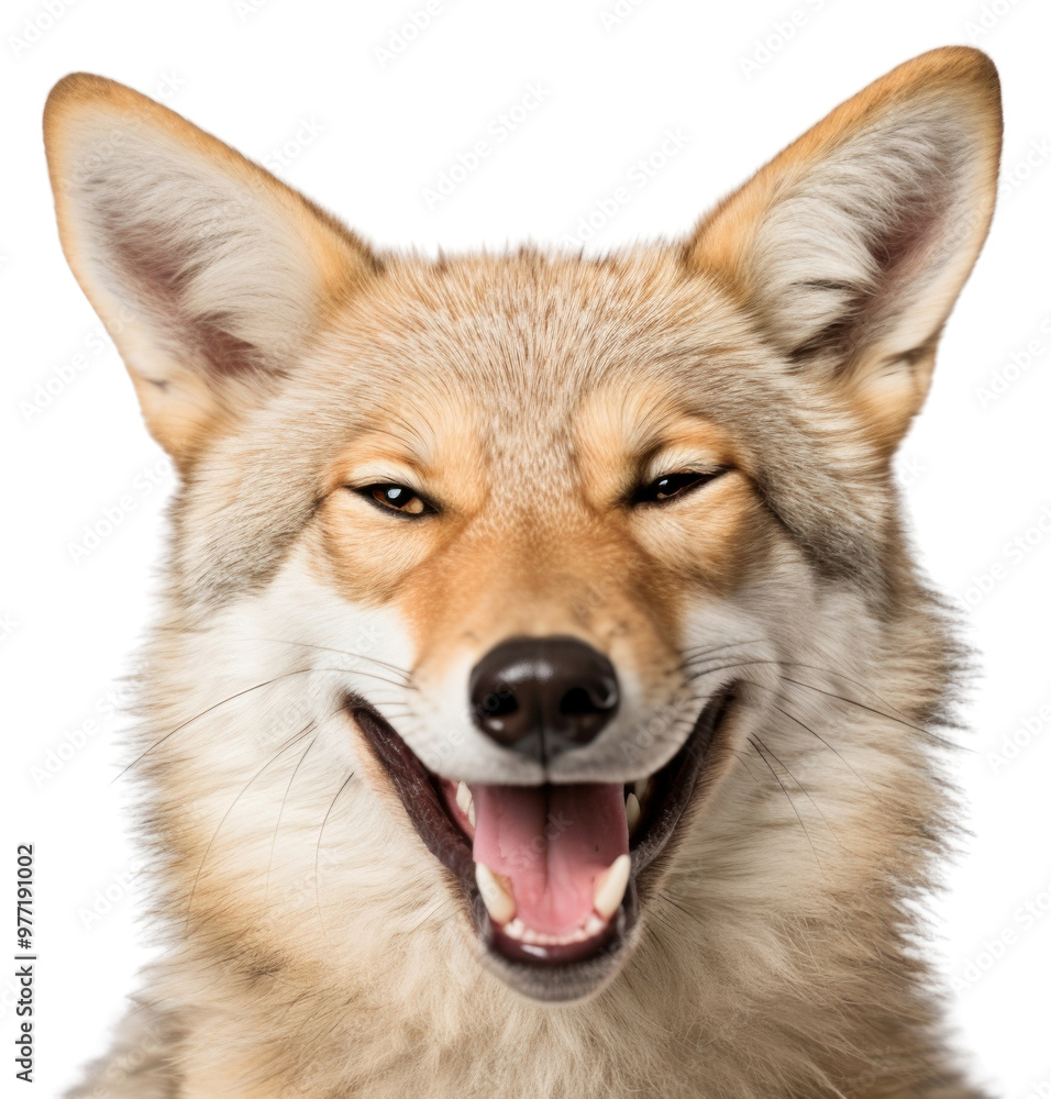 Fototapeta premium PNG Smiling coyote mammal animal wolf.