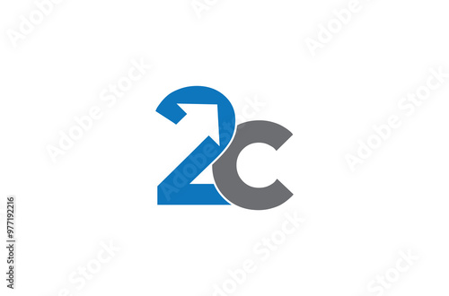 2c logo design vector templet, 2C Letter Initial Logo Design Template Vector Illustration, 2nd Chance - Number Letter 2C Logo 