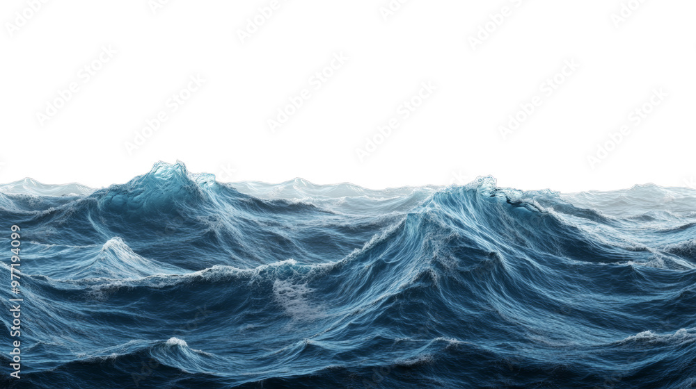 Obraz premium Sea isolated on transparent background