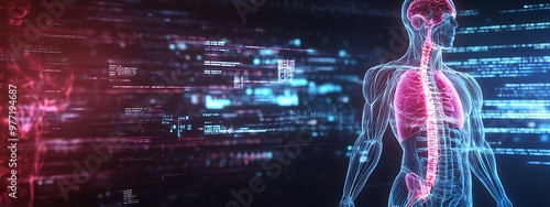 Digital Human Anatomy with Code and Data in the Background