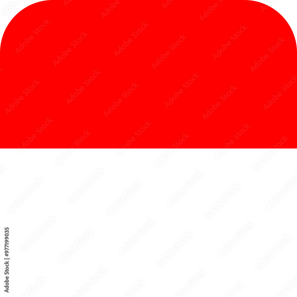 Naklejka premium Indonesian flag with rounded rectangle shape and transparent background