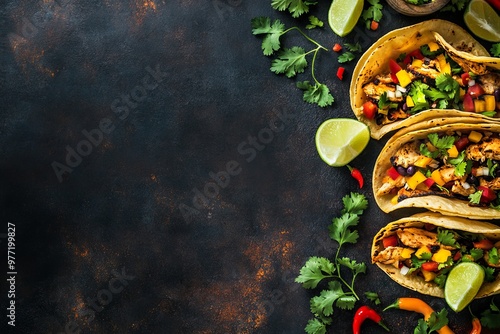 Delicious Tacos on a Rustic Background