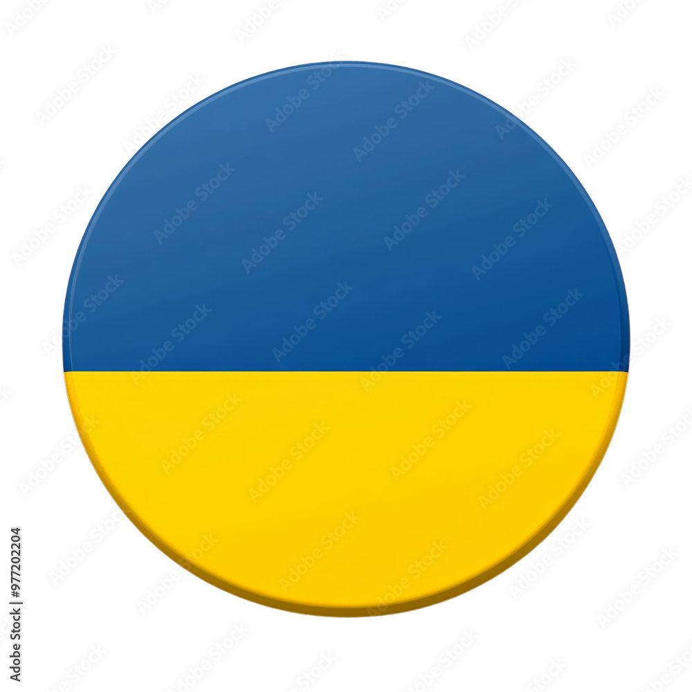 Ukrainian flag icon on transparent background, cut out, PNG Ukrainian flag icon on transparent background, cut out, PNG