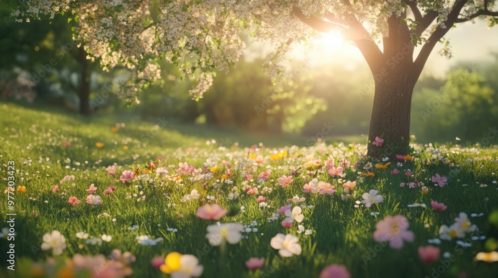 Obraz premium Serene Spring Blossom