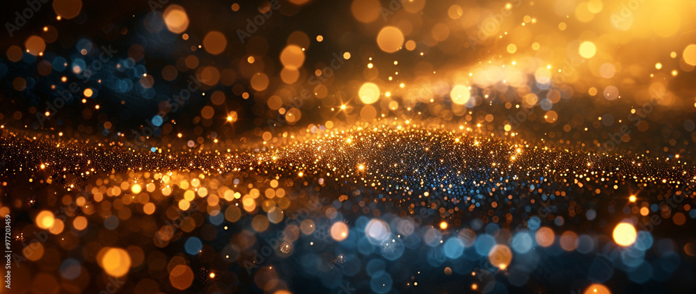 Eleganter Banner mit goldenen Streuseln Eleganter Banner mit goldenen Streuseln