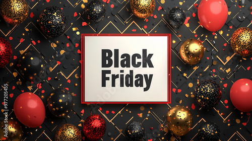 Wallpaper for black friday online shopping event photo