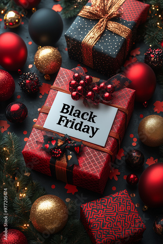 Wallpaper for black friday shopping event photo