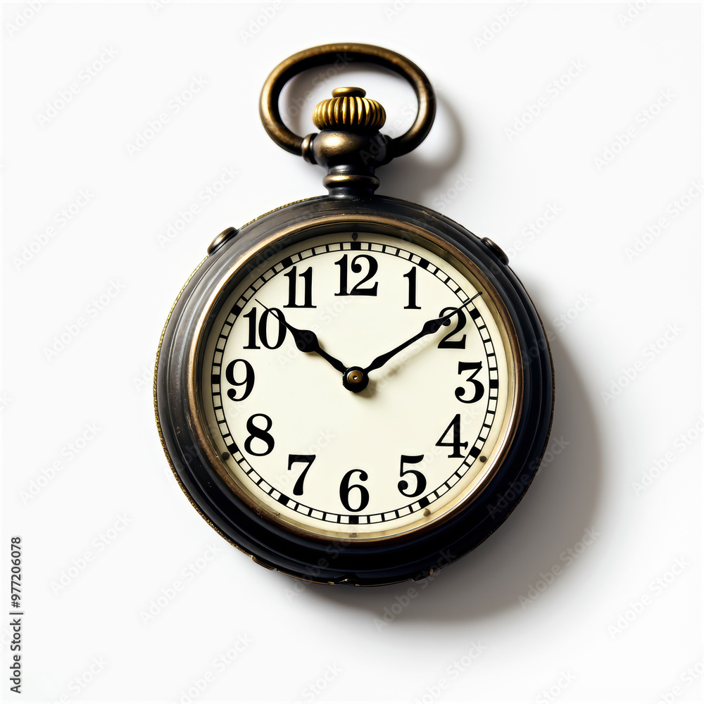 Pocket Watch on White Background Pocket Watch on White Background