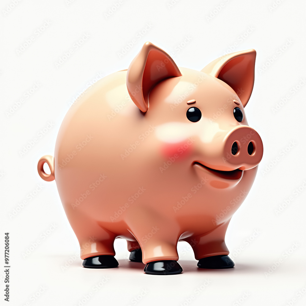 Digital rendering of a piggy bank Digital rendering of a piggy bank