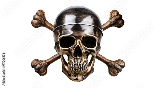 pirate skull and crossbones isolated on white background