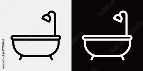 浴槽、お風呂、水回りのアイコン