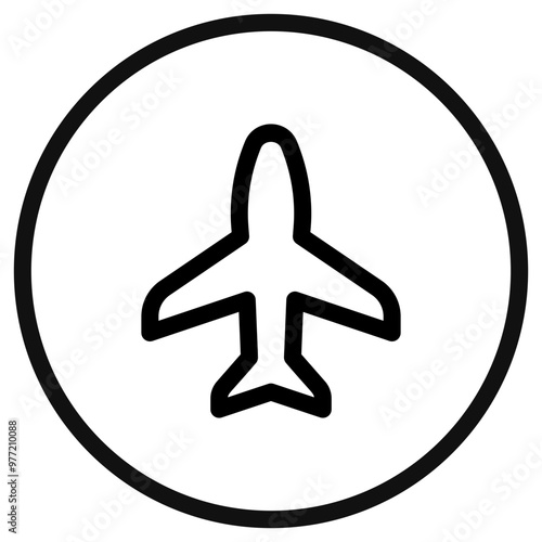 Editable vector airplane mode on icon. Part of a big icon set family. Perfect for web and app interfaces, presentations, infographics, etc