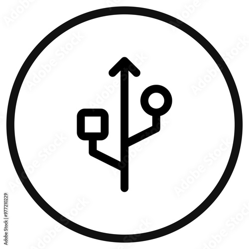 Editable vector usb connection icon. Part of a big icon set family. Perfect for web and app interfaces, presentations, infographics, etc