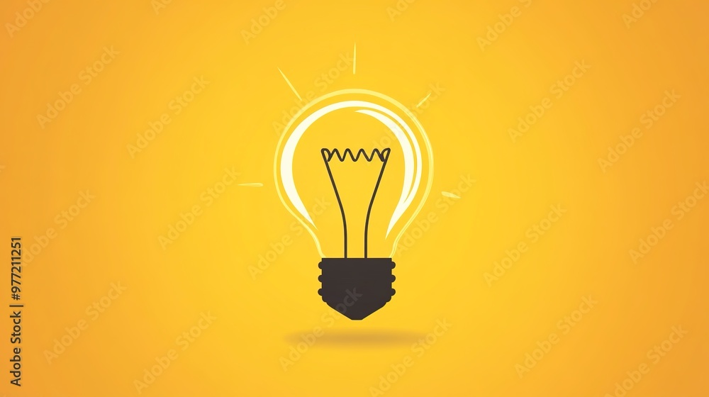 A sleek lamp light bulb icon in vector style, symbolizing ideas and creativity, perfect for representing concepts of innovation and inspiration. A sleek lamp light bulb icon in vector style, symbolizing ideas and creativity, perfect for representing concepts of innovation and inspiration.