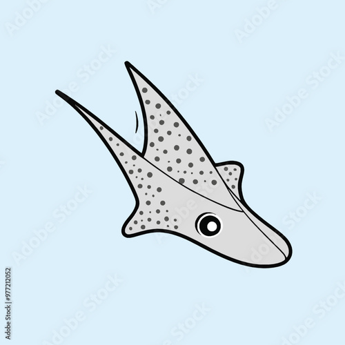 Manta Ray or Stingray Fish, Sea Animal and Ocean Creature