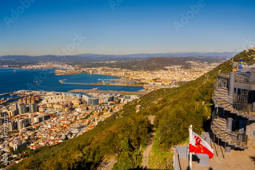 Beautiful Landscape View from Gibraltar in Spain South Coast, UK - Britain