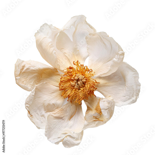 Wallpaper Mural Isolated dry white peony Torontodigital.ca
