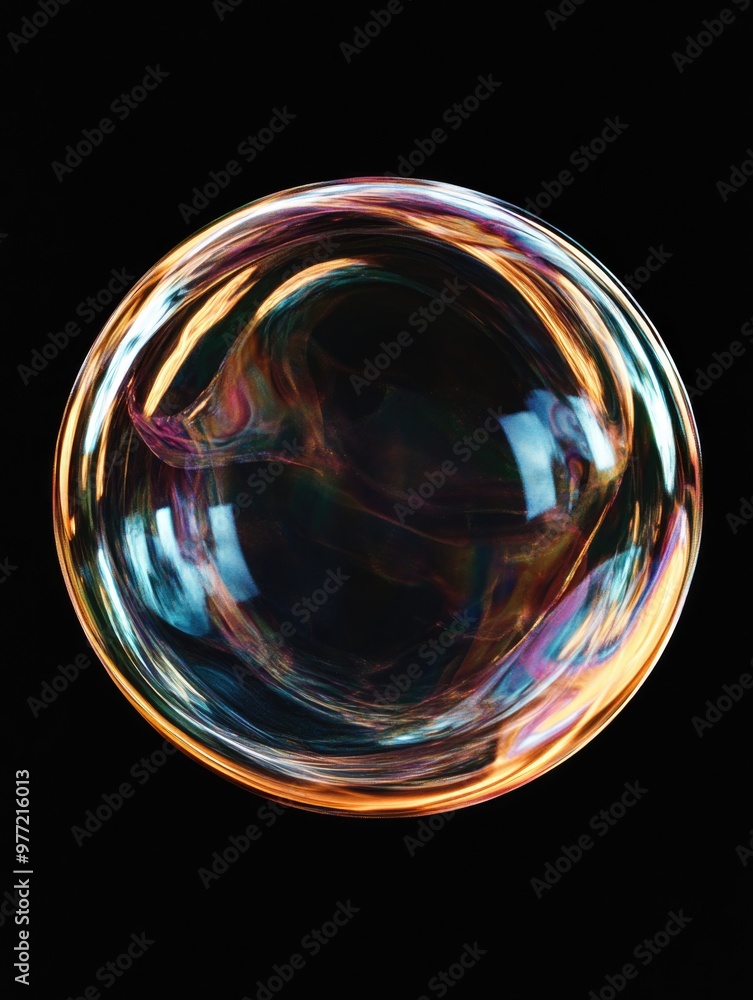 Tightly Focused Glass Bubble Close-Up Tightly Focused Glass Bubble Close-Up