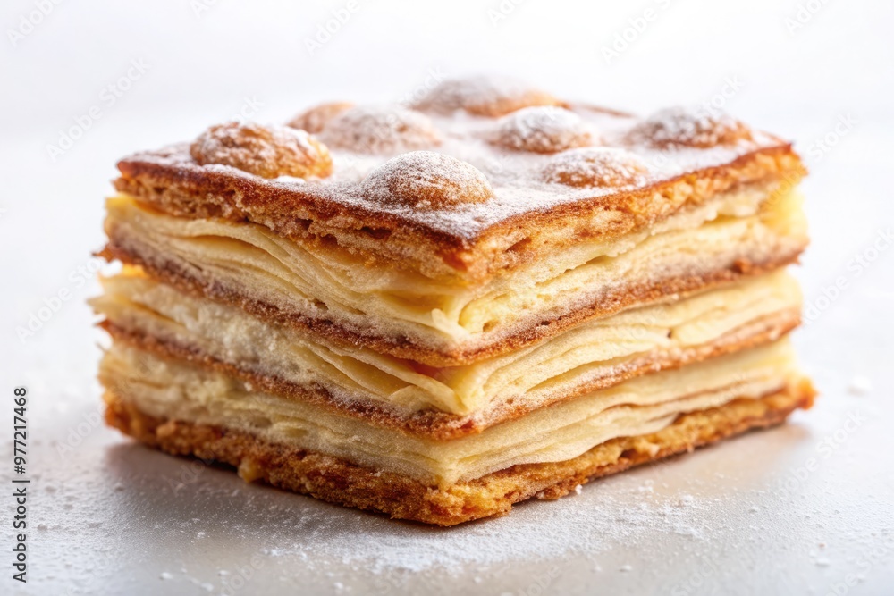 Delicate, buttery layers unfold, revealing a rich tapestry of cinnamon and sugar, set against a stark white canvas. Delicate, buttery layers unfold, revealing a rich tapestry of cinnamon and sugar, set against a stark white canvas.
