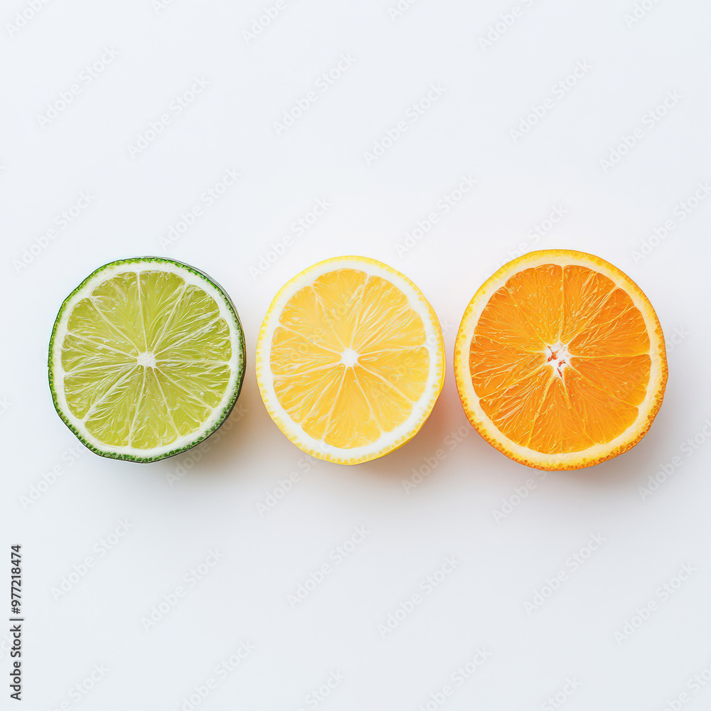 Fresh Citrus Fruit Slices Lime Lemon Orange Minimalist Food Photography Fresh Citrus Fruit Slices Lime Lemon Orange Minimalist Food Photography