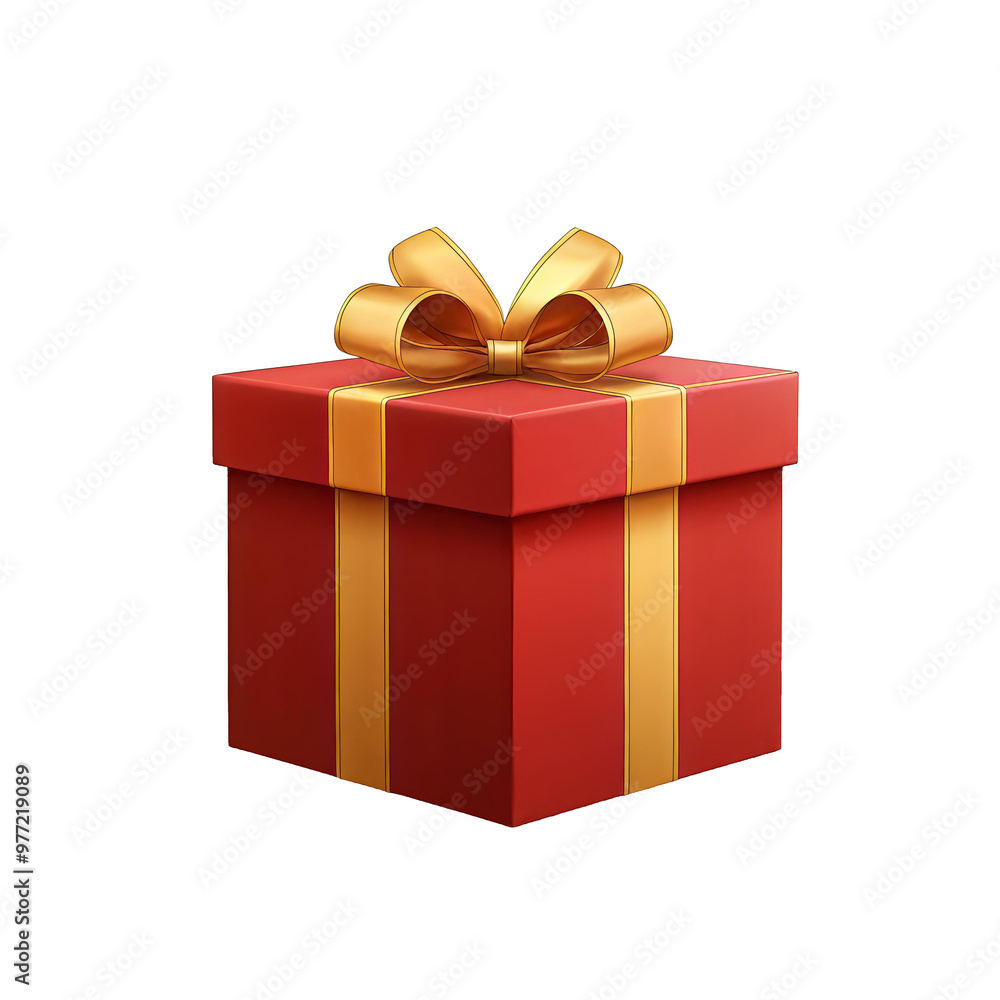 Red gift box isolated on white background Red gift box isolated on white background