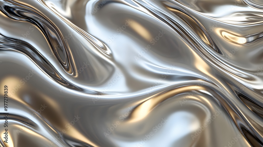 Golden Metallic Abstract Background with Shiny Chrome Waves. Abstract golden metallic background with shiny waves. Golden chrome waves background. Golden Metallic Abstract Background with Shiny Chrome Waves. Abstract golden metallic background with shiny waves. Golden chrome waves background.