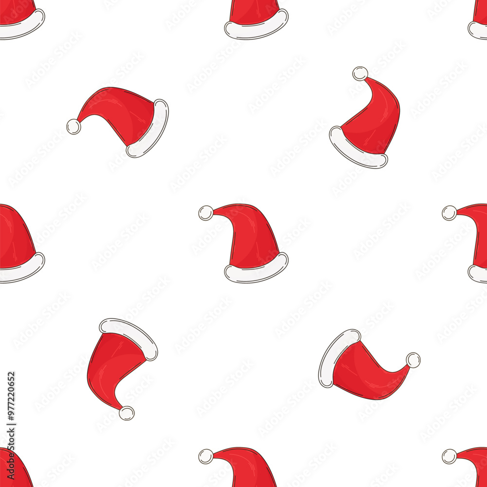 Christmas background. Seamless pattern in hand draw style Christmas background. Seamless pattern in hand draw style