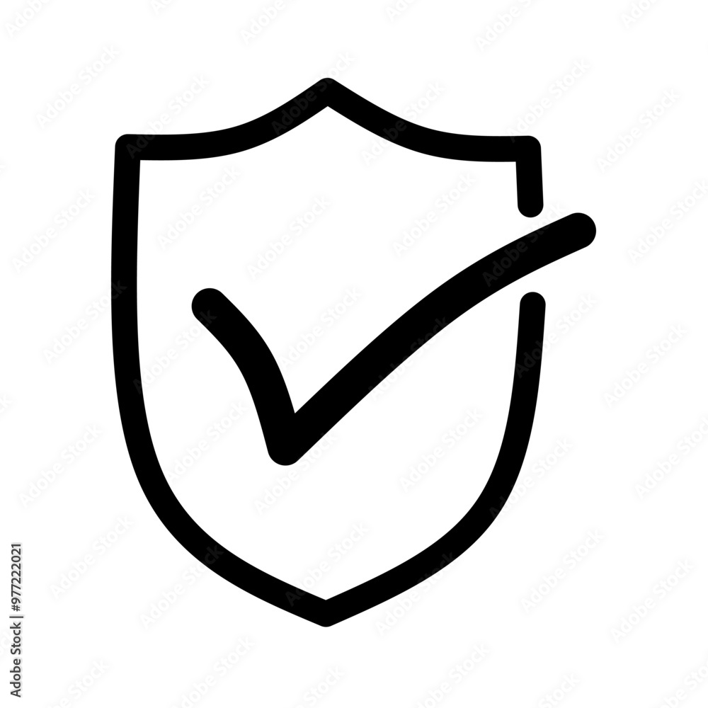 tested protection icon vector with simple design. shield icon with check mark tested protection icon vector with simple design. shield icon with check mark