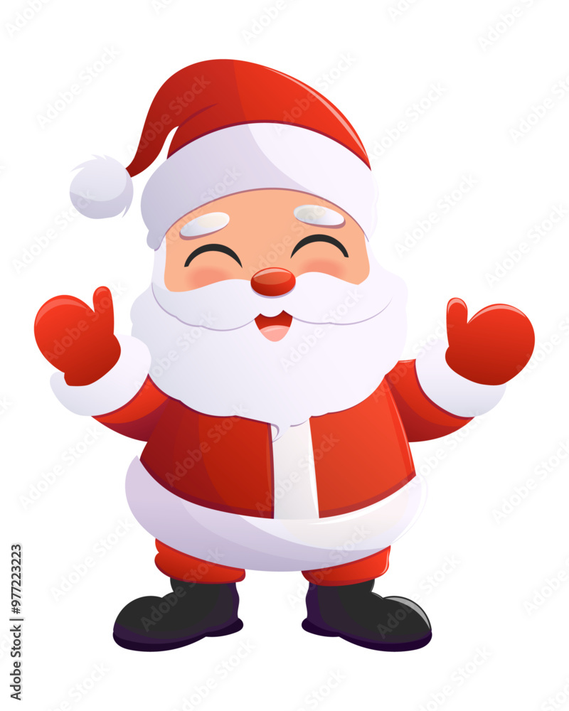Merry Christmas and happy new year Santa Claus. Holiday cartoon characters. Merry Christmas and happy new year Santa Claus. Holiday cartoon characters.