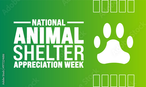 November is  National Animal Control Officer Appreciation Week background template. Holiday concept. suitable for placard, background,Greeting Card, Poster design template with text inscription, stand