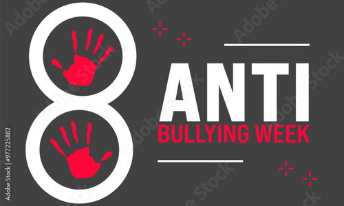 November is Anti-Bullying Week. Holiday concept. suitable for placard, background,Greeting Card, Poster design template with text inscription, standard Social Media Post.