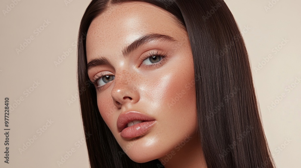 A close-up of a woman with sleek, straight hair styled into a polished look, showcasing healthy shine and smooth texture against a neutral background. A close-up of a woman with sleek, straight hair styled into a polished look, showcasing healthy shine and smooth texture against a neutral background.