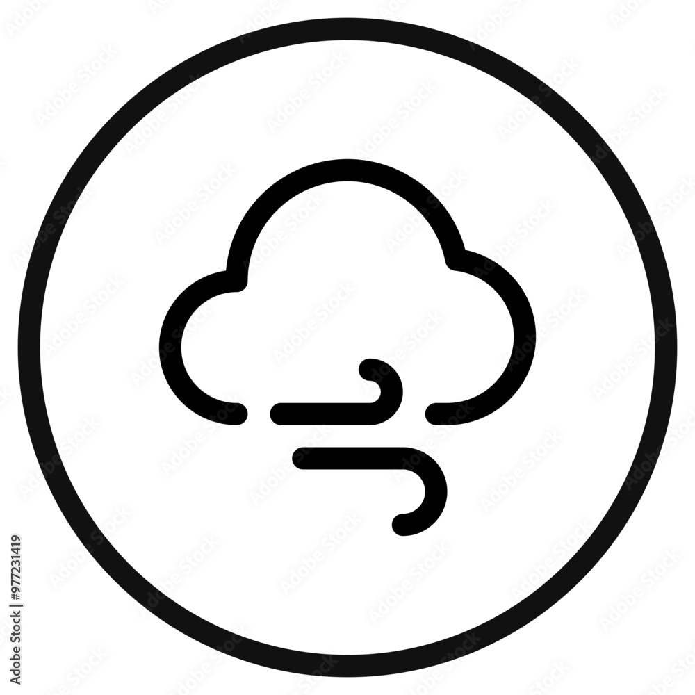 Editable windy cloud vector icon. Part of a big icon set family. Perfect for web and app interfaces, presentations, infographics, etc Editable windy cloud vector icon. Part of a big icon set family. Perfect for web and app interfaces, presentations, infographics, etc