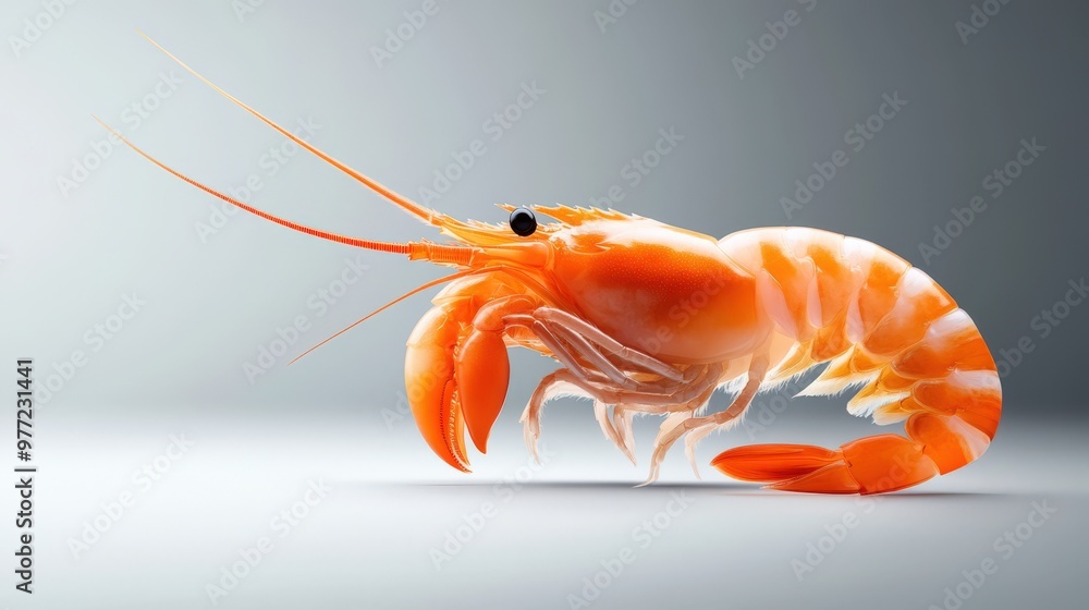 Fresh Cooked Shrimp Isolated on White Background Fresh Cooked Shrimp Isolated on White Background