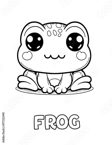 Frog Baby Animal Cartoon Coloring book with name