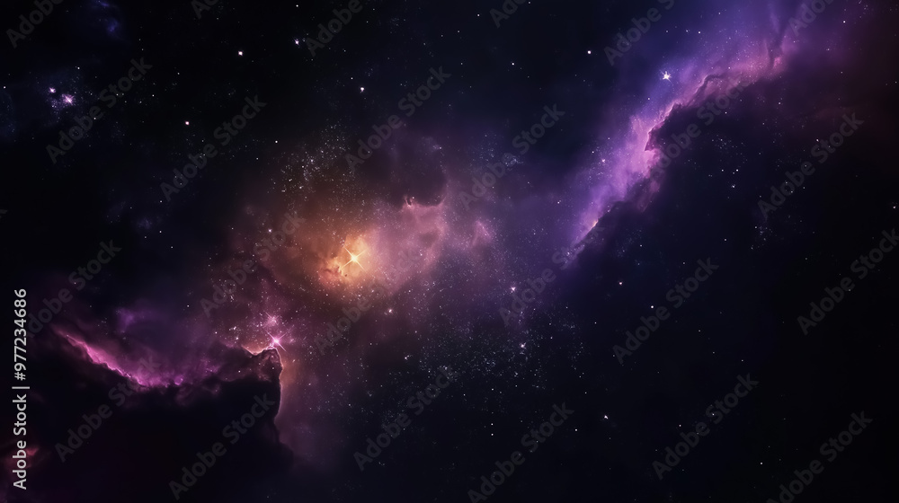 Fototapeta premium A stunning night sky full of stars, swirling nebulae, and distant galaxies