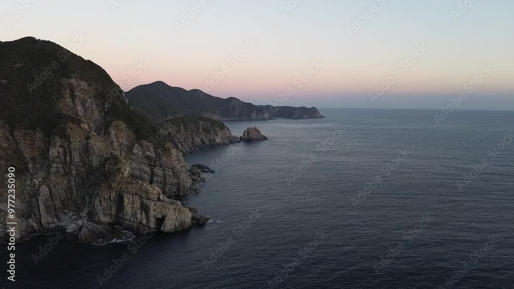 Drone view of Fukue island, Goto, Nagasaki, Japan Drone view of Fukue island, Goto, Nagasaki, Japan