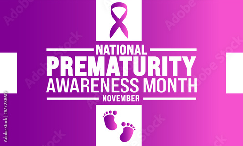 November is national prematurity awareness month. Premature birth is when a baby is born too early.
Holiday concept.suitable for placard, background,Greeting Card, Poster design template illustration 