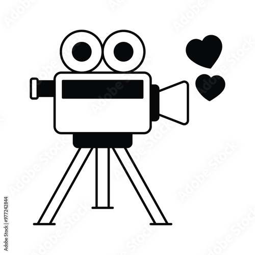 A vintage camera recording the cherished wedding memories