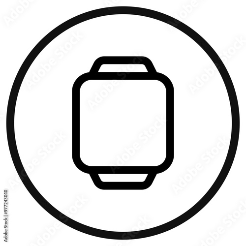 Editable vector blank square smartwatch screen icon. Part of a big icon set family. Perfect for web and app interfaces, presentations, infographics, etc