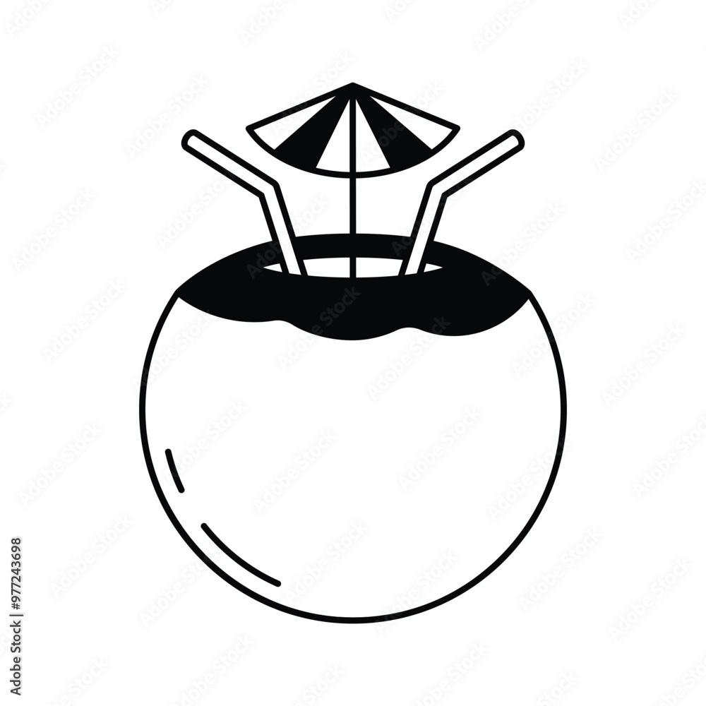 Grab this amazing icon of coconut water Grab this amazing icon of coconut water