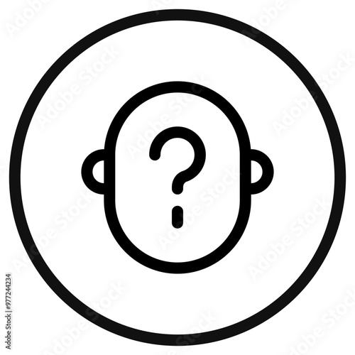 Editable vector unknown anonymous person head icon. Part of a big icon set family. Perfect for web and app interfaces, presentations, infographics, etc