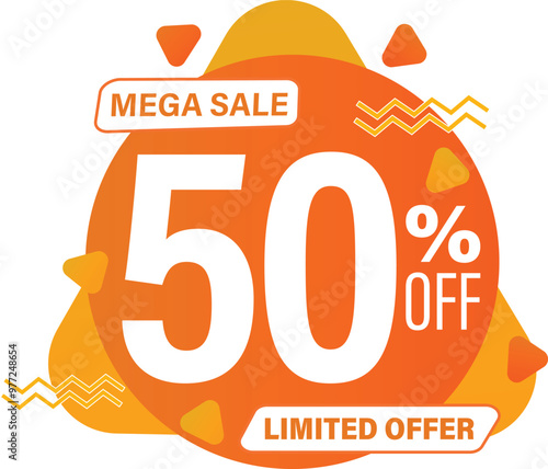 50% Sale Special Offer Discount Price Buy Now Tag, Banner, Icon, Sign, Label boost sell, Clearance Sale